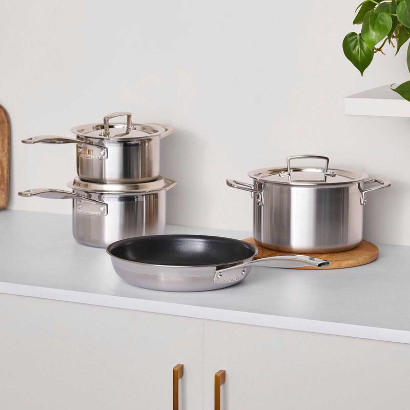 Le Creuset 3-PLY Stainless Steel 4-Piece Cookware Set image number 1